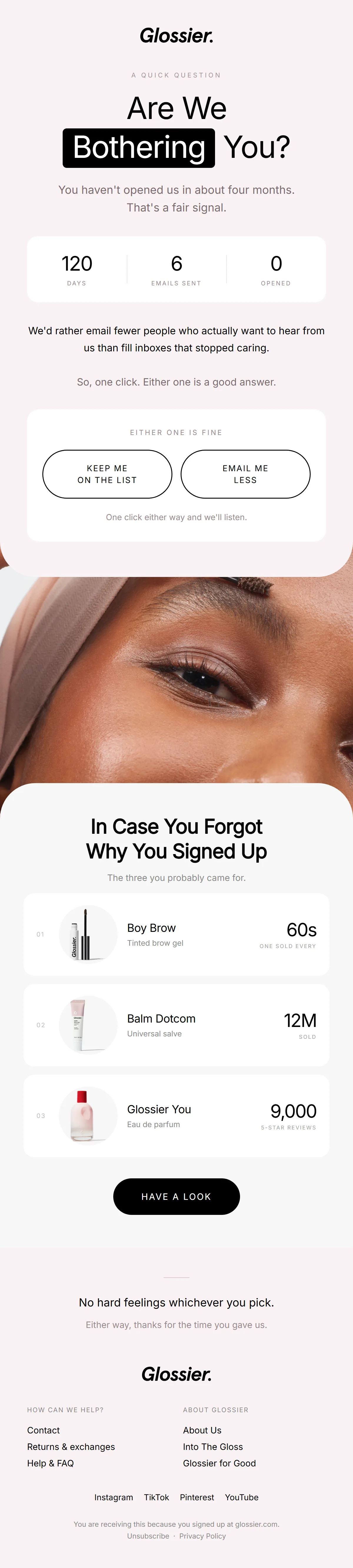 Winback flow email design